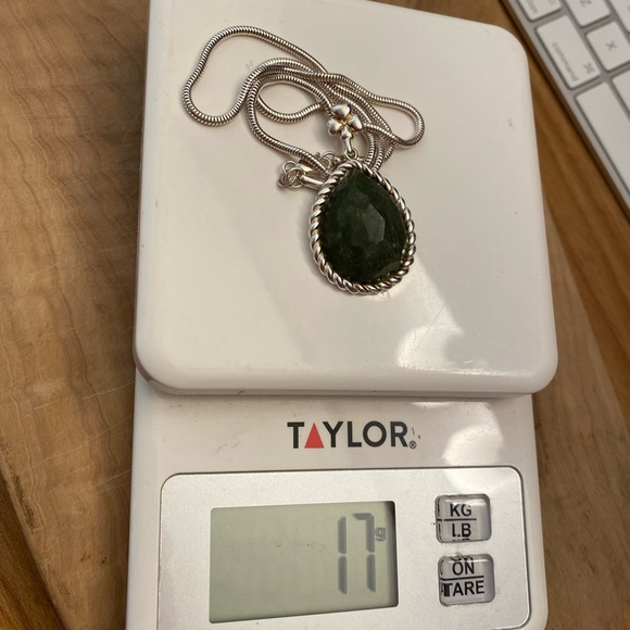 Connemara Marble Teardrop Pendant on a 16" 925 Silver Snake Chain Necklace - Picture 15 of 16